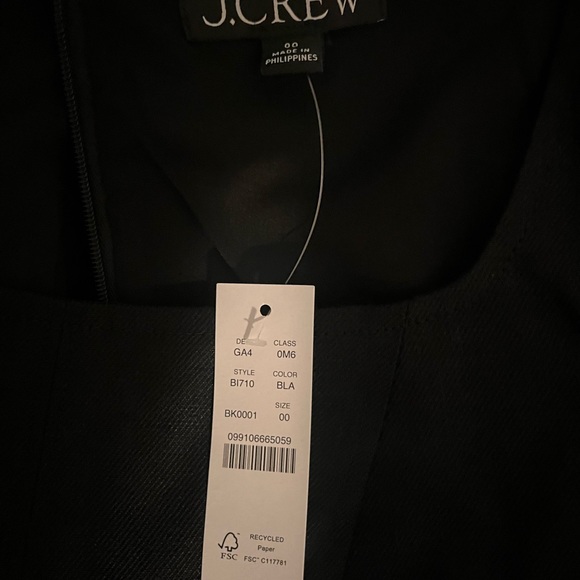J.Crew square neck sheath dress in stretch linen blend. NWT. Size 00. - Picture 2 of 2